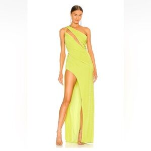 Katie May x Revolve A Cut Above Gown Green Chartreuse size XS $295